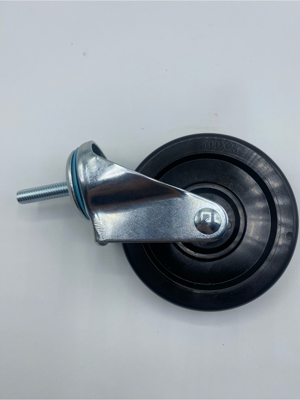 4 Inch Soft Rubber Swivel Stem Caster Diameter.       (4 Wheels)